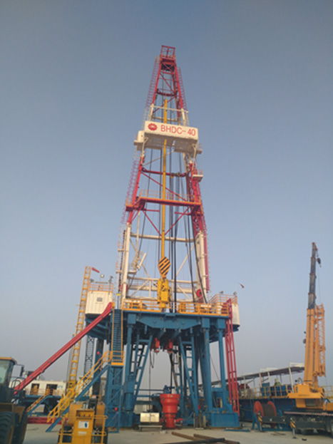 تم الانتهاء من تركيب منصة الحفر BHDC-40 لشركة Bohai Drilling